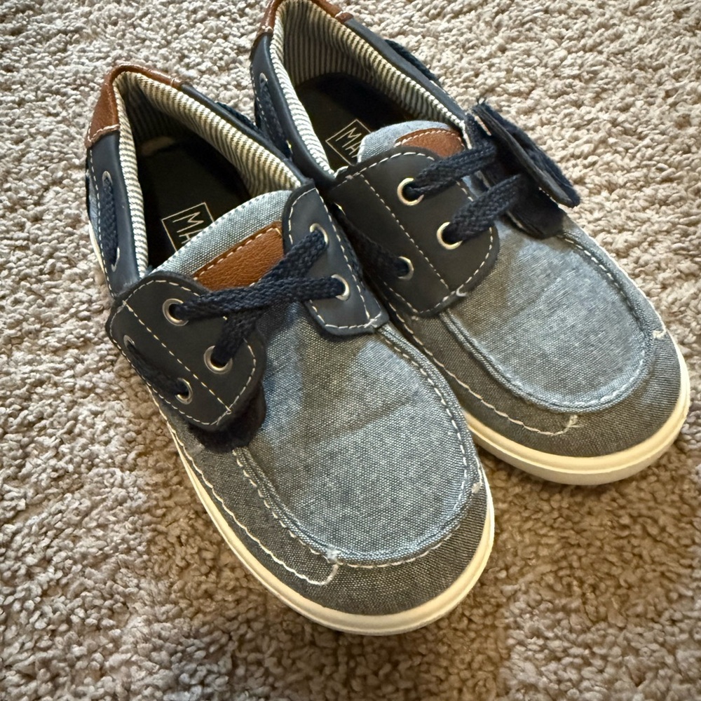 Kids Casual Boat Shoes in Blue and Brown